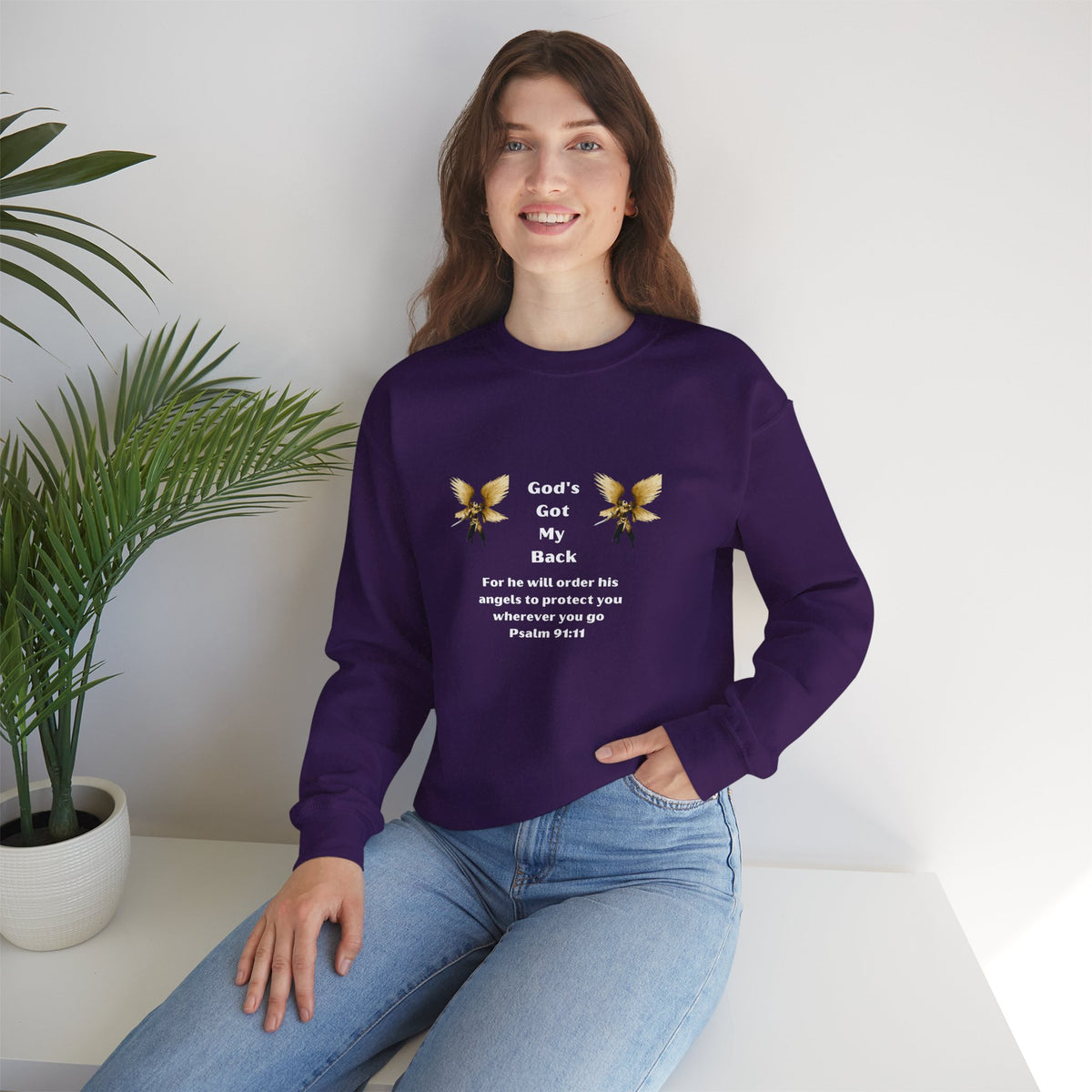 God's Got  My Back Crewneck Sweatshirt