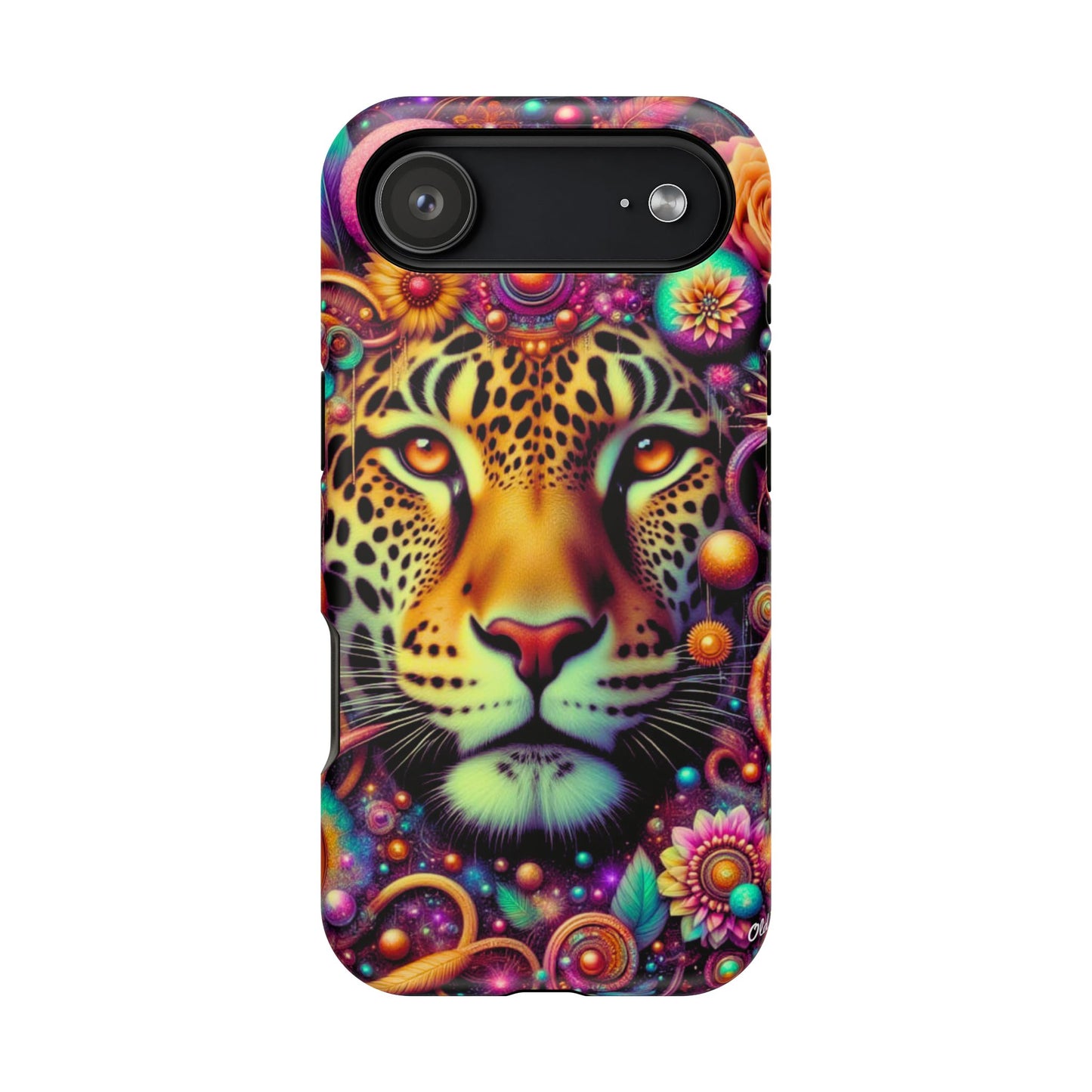 Leopard Psychedelic Phone Case — Vibrant Impact-Resistant iPhone Cover
