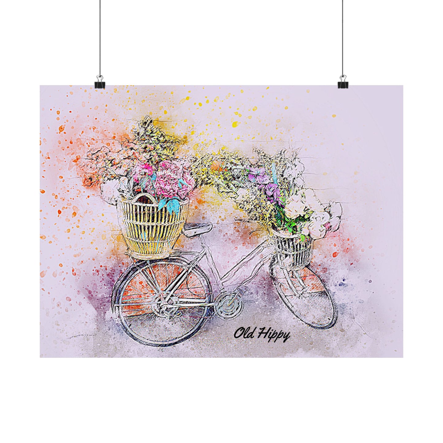 Watercolor Bicycle  Premium Print Poster