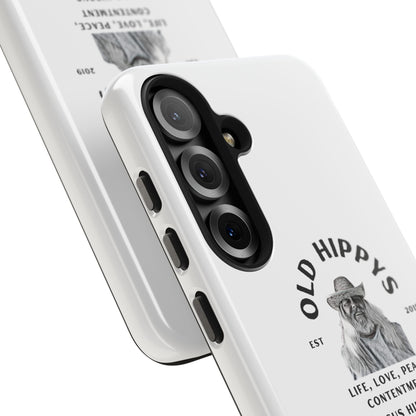 Old Hippys Phone Case — 'Life, Love, Peace, Contentment' Tough Protective Case