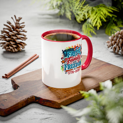Faith Family Freedom 1776–2026 Patriotic Coffee Mug