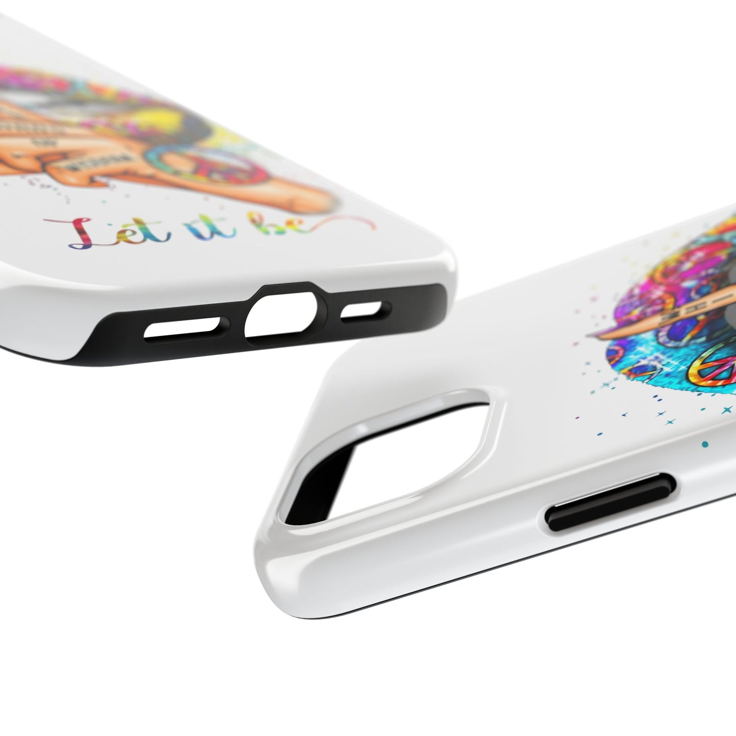 Let It Be Phone Case — Colorful Peace & 'Whisper Words of Wisdom' Design