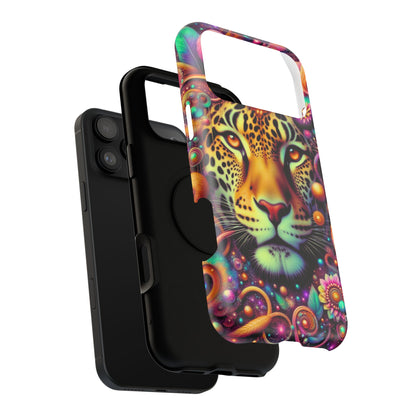Leopard Psychedelic Phone Case — Vibrant Impact-Resistant iPhone Cover