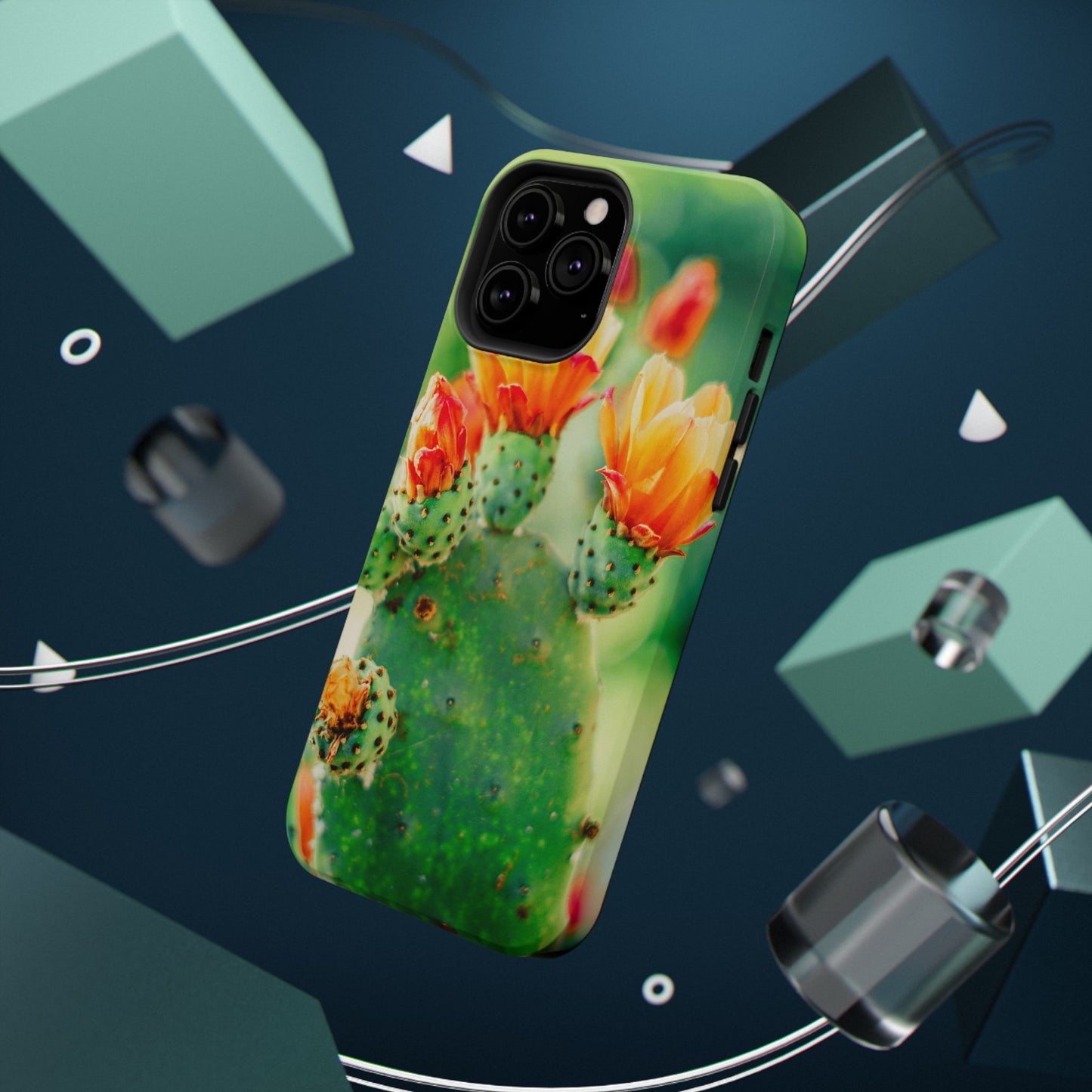 Cactus Bloom Phone Case — Impact-Resistant Floral iPhone Cover