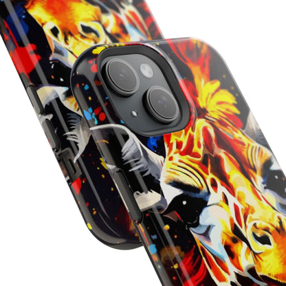 Funky Giraffe Art Impact-Resistant Phone Case —