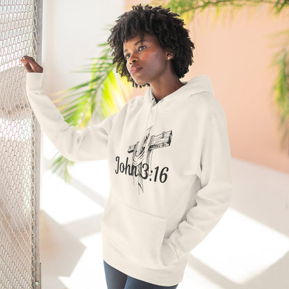 John 3:16 Cross Hoodie - Christian Faith Pullover