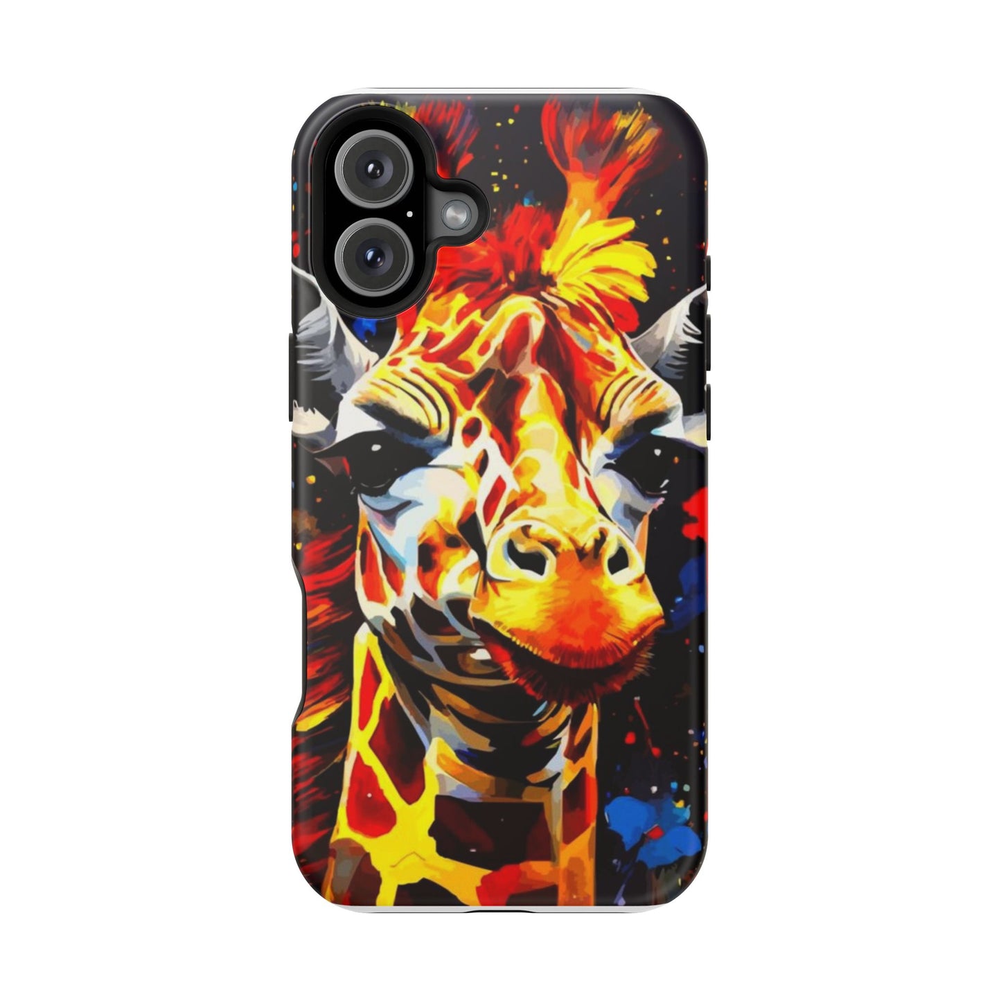 Funky Giraffe Art Impact-Resistant Phone Case —