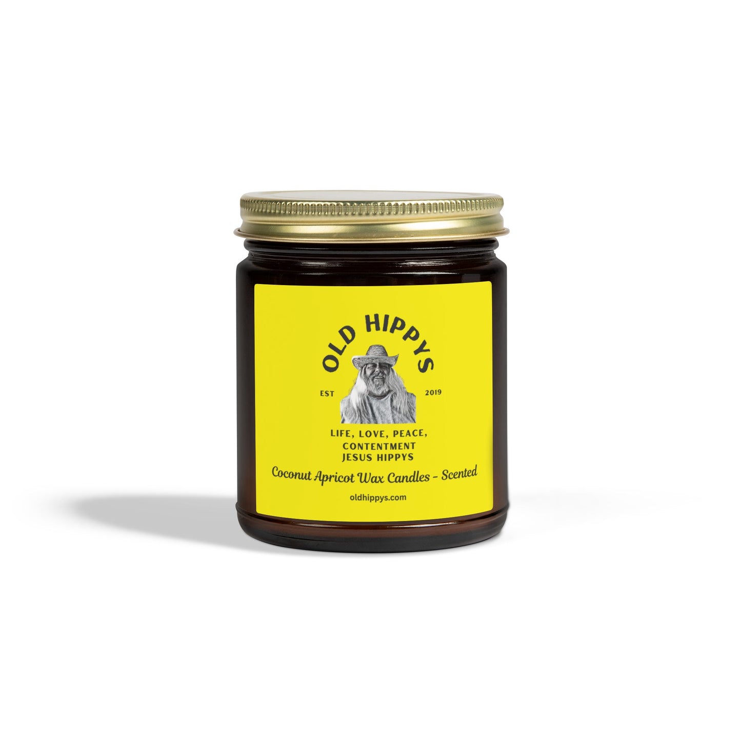 Coconut Apricot Scented Candle (4oz/9oz) by Old Hippys