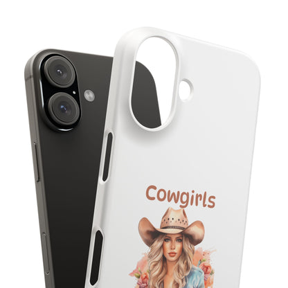 Cowgirls Phone Case — "Real Cowgirls Ride by Faith Not by Sight" Christian Western iPhone Snap Case