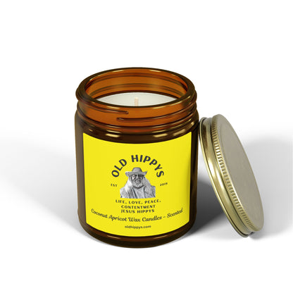 Coconut Apricot Scented Candle (4oz/9oz) by Old Hippys