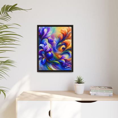 Iris Symphony #1 Wood Framed Matte Canvas