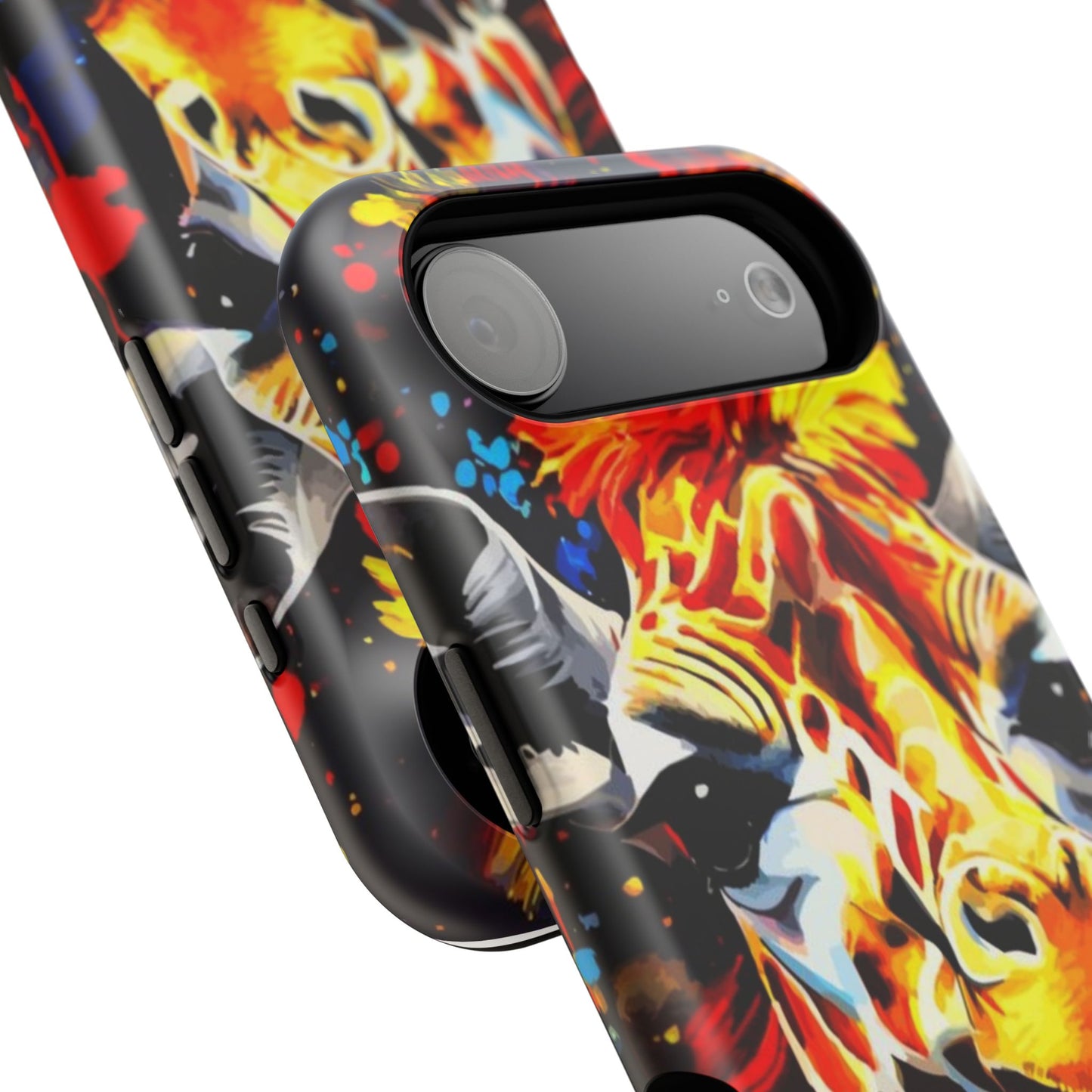 Funky Giraffe Art Impact-Resistant Phone Case —
