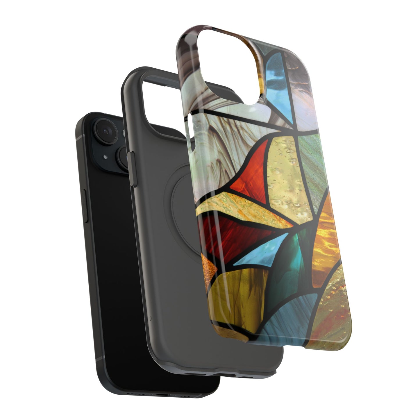 Stained Glass Impact Phone Case — Colorful Mosaic Protective Cover