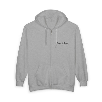 Jesus Is Lord Full-Zip Hoodie — John 3:16 Cross