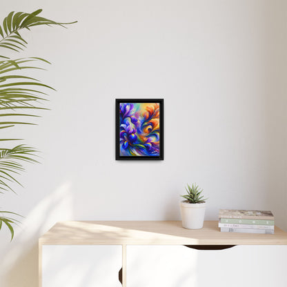 Iris Symphony #1 Wood Framed Matte Canvas