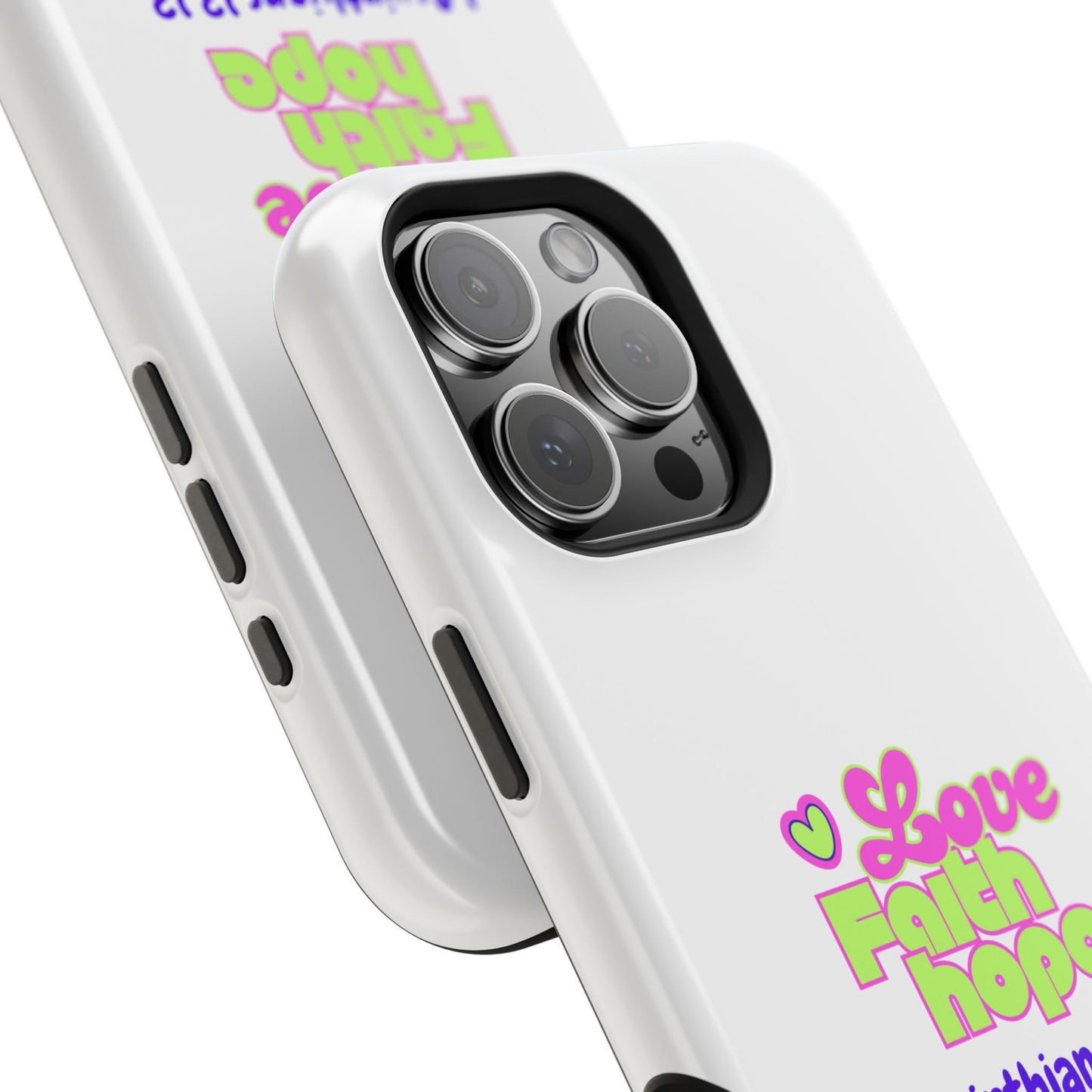 Impact-Resistant Phone Case — "Love Faith Hope" 1 Corinthians 13:13 Christian Protective Cover