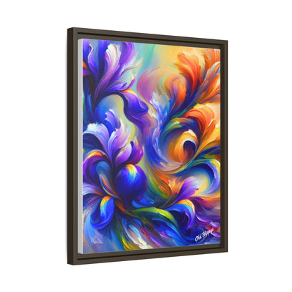 Iris Symphony #1 Wood Framed Matte Canvas