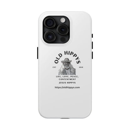 Old Hippys Phone Case — 'Life, Love, Peace, Contentment' Tough Protective Case