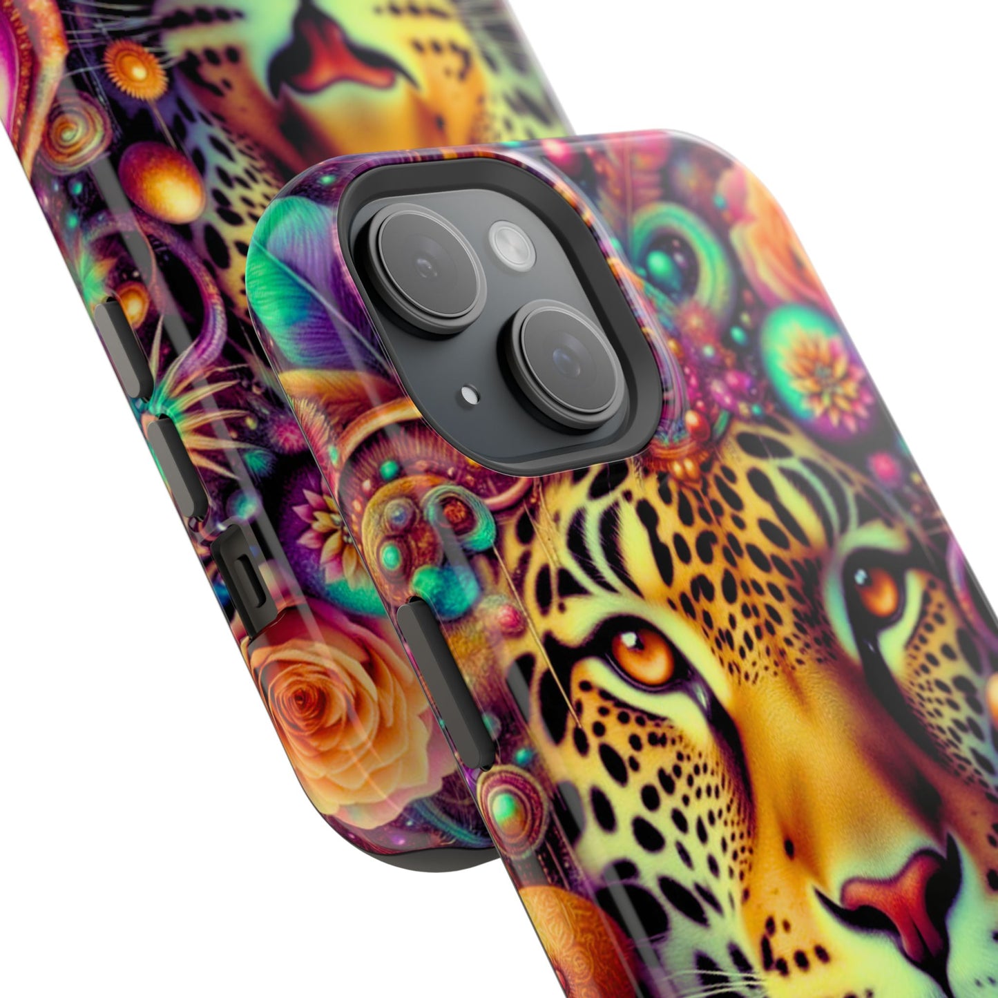 Leopard Psychedelic Phone Case — Vibrant Impact-Resistant iPhone Cover