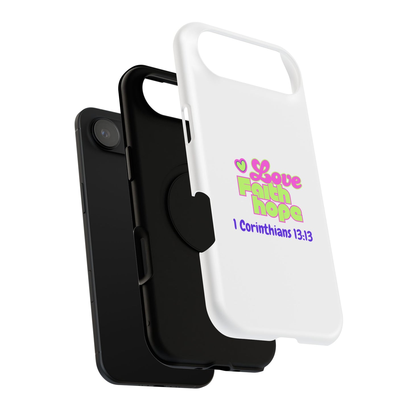 Impact-Resistant Phone Case — "Love Faith Hope" 1 Corinthians 13:13 Christian Protective Cover