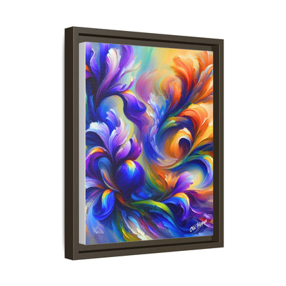 Iris Symphony #1 Wood Framed Matte Canvas