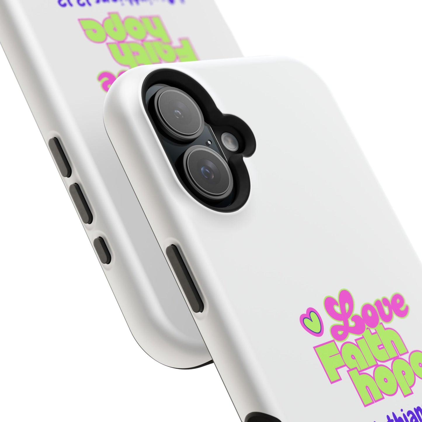 Impact-Resistant Phone Case — "Love Faith Hope" 1 Corinthians 13:13 Christian Protective Cover
