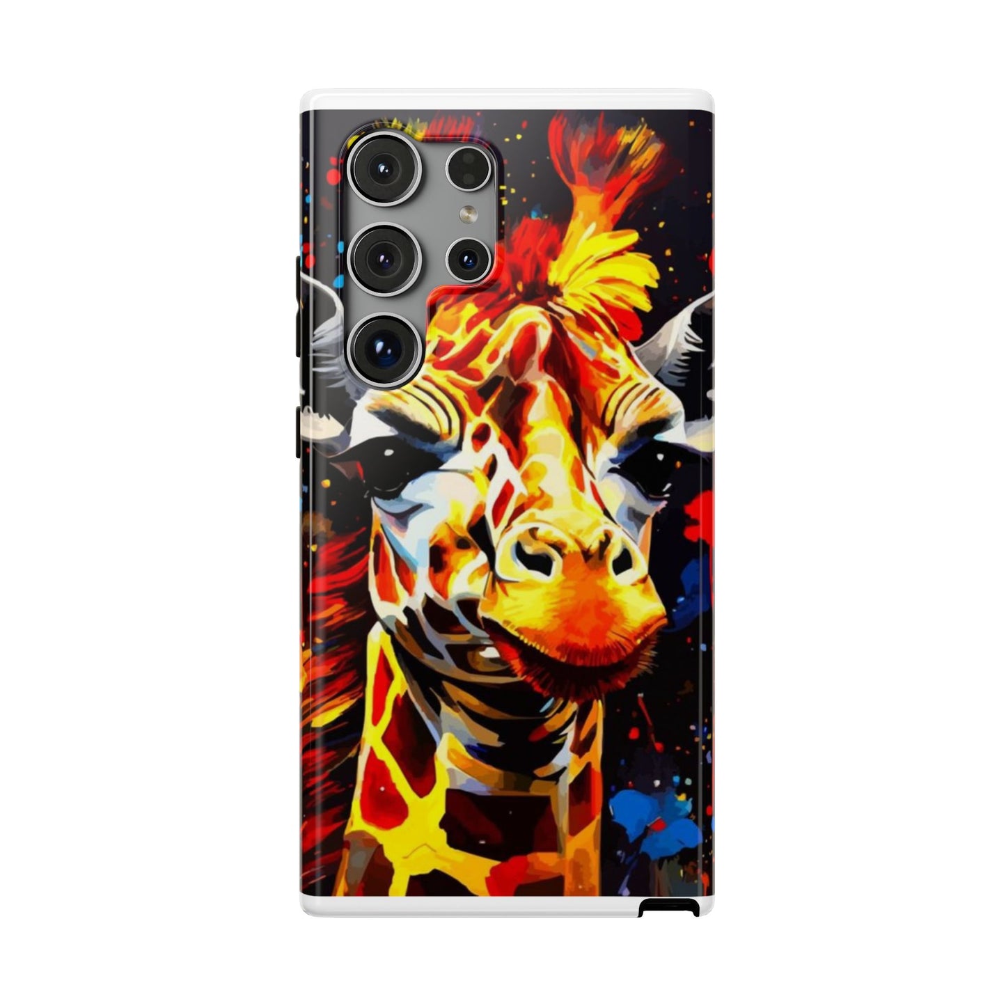 Funky Giraffe Art Impact-Resistant Phone Case —