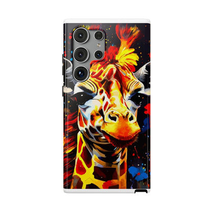 Funky Giraffe Art Impact-Resistant Phone Case —