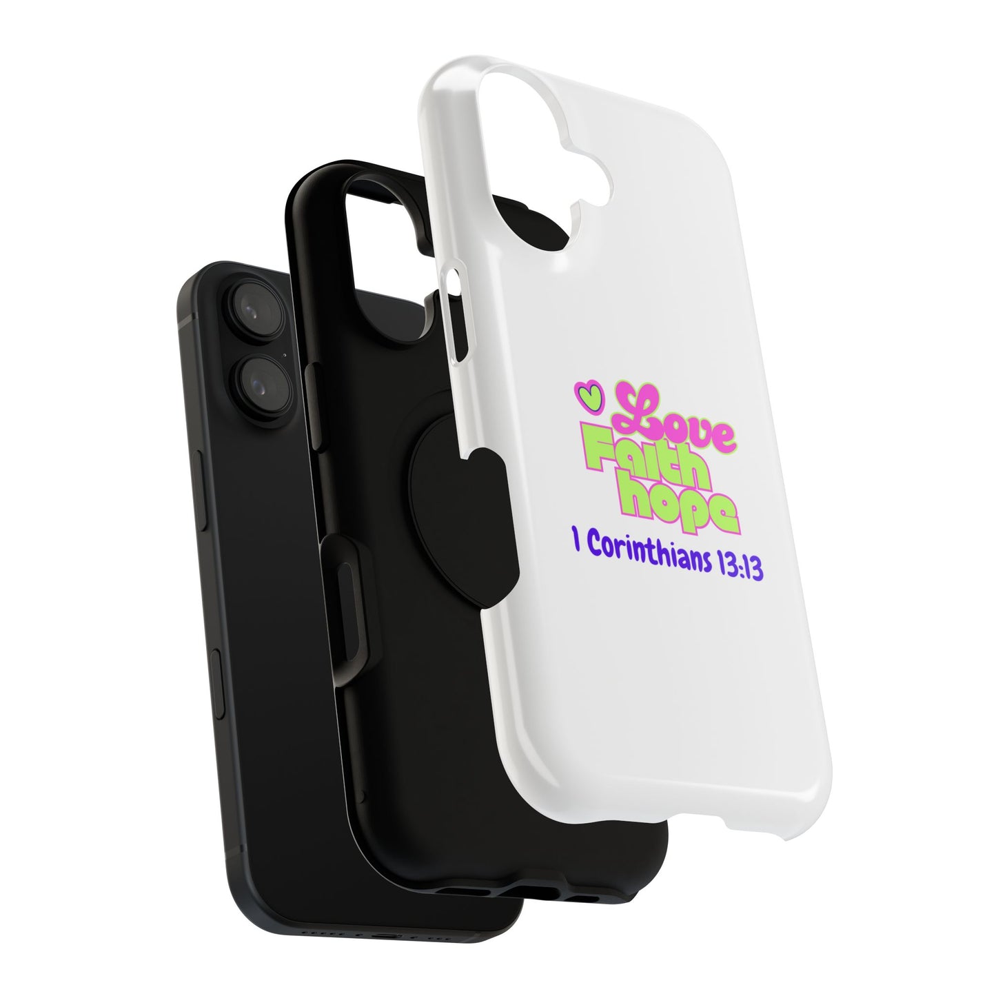 Impact-Resistant Phone Case — "Love Faith Hope" 1 Corinthians 13:13 Christian Protective Cover