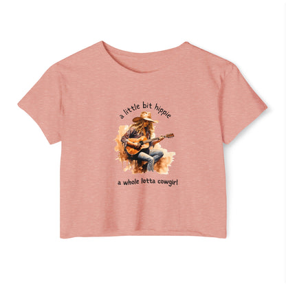 Hippie Cowgirl Women's Festival Crop Top Tee