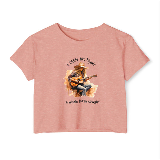 Hippie Cowgirl Women's Festival Crop Top Tee