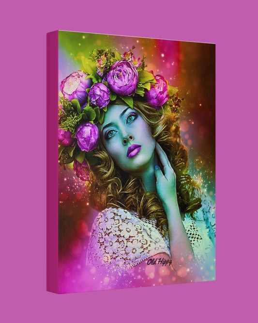 The Bohemian Flower Maiden Canvas Art