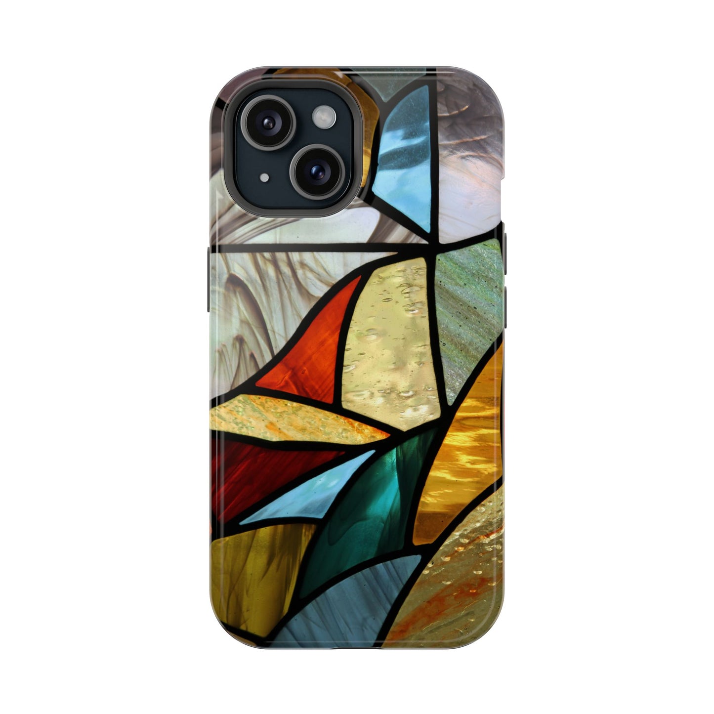 Stained Glass Impact Phone Case — Colorful Mosaic Protective Cover