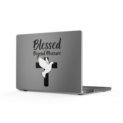 Blessed Beyond Measure Matte MacBook Case – Dove & Cross Religious Laptop Cover