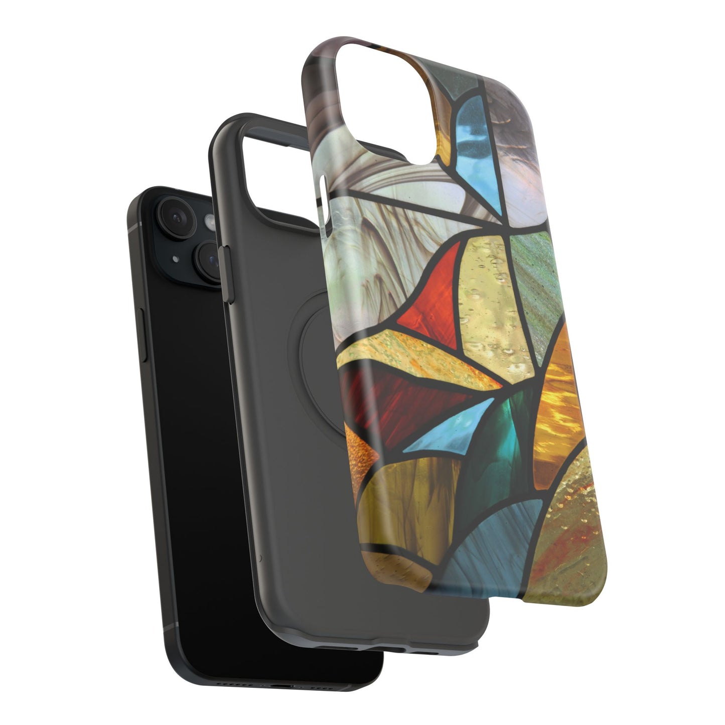 Stained Glass Impact Phone Case — Colorful Mosaic Protective Cover