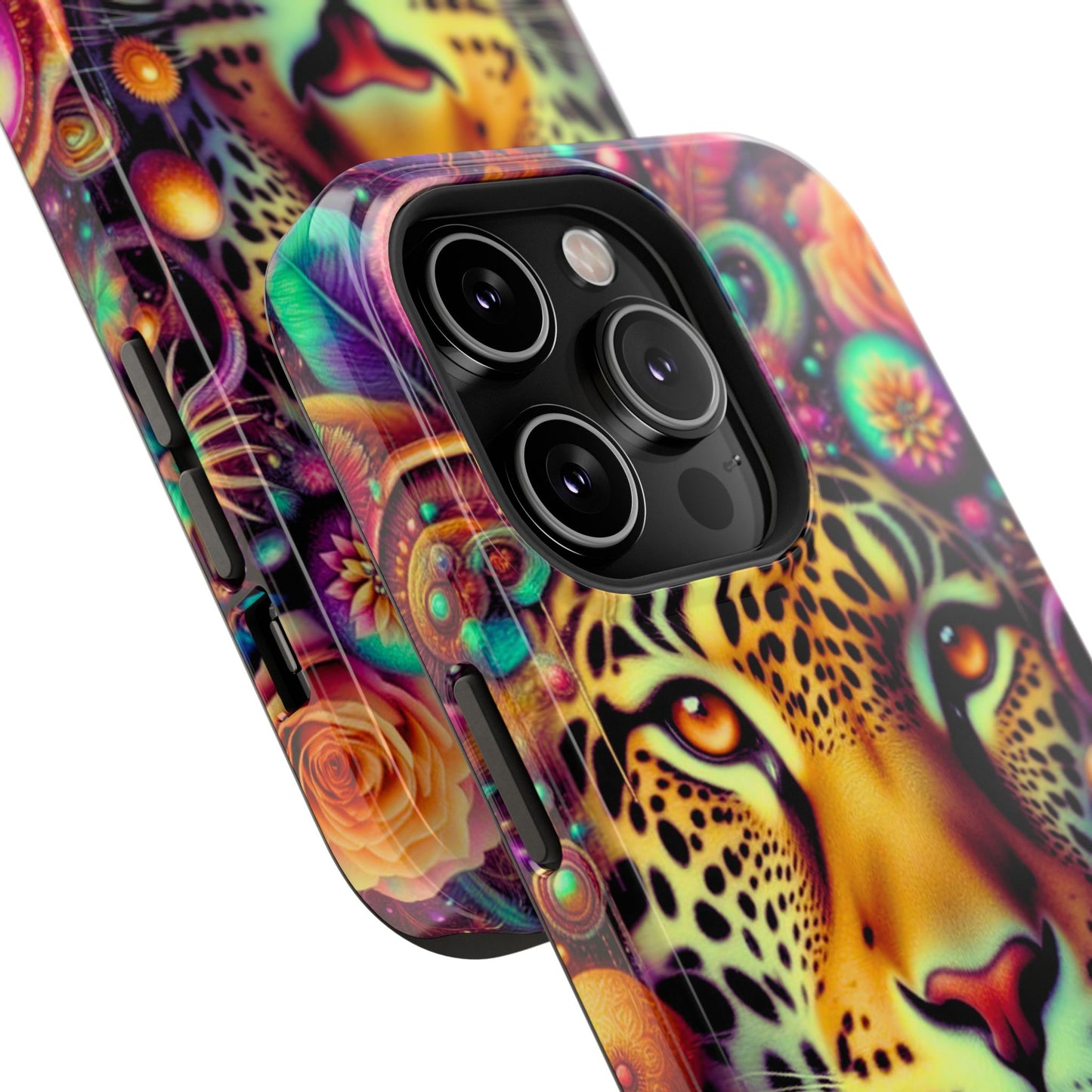 Leopard Psychedelic Phone Case — Vibrant Impact-Resistant iPhone Cover