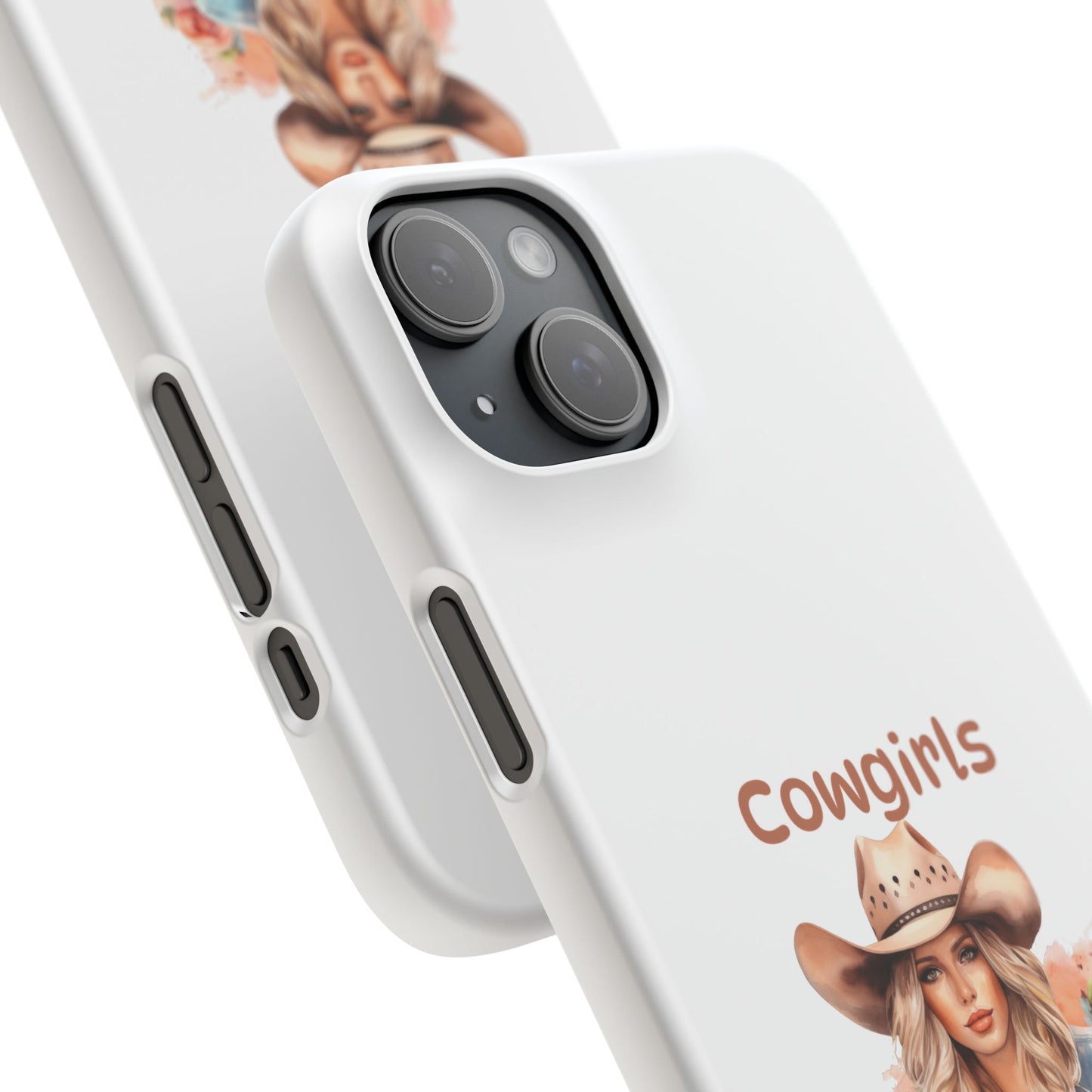 Cowgirls Phone Case — "Real Cowgirls Ride by Faith Not by Sight" Christian Western iPhone Snap Case