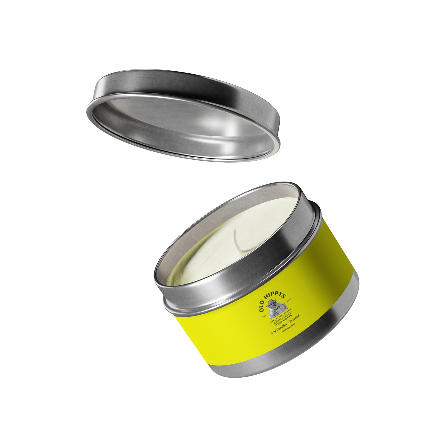 Scented Tin Candle — Bright Citrus Soy Candle from Old Hippys