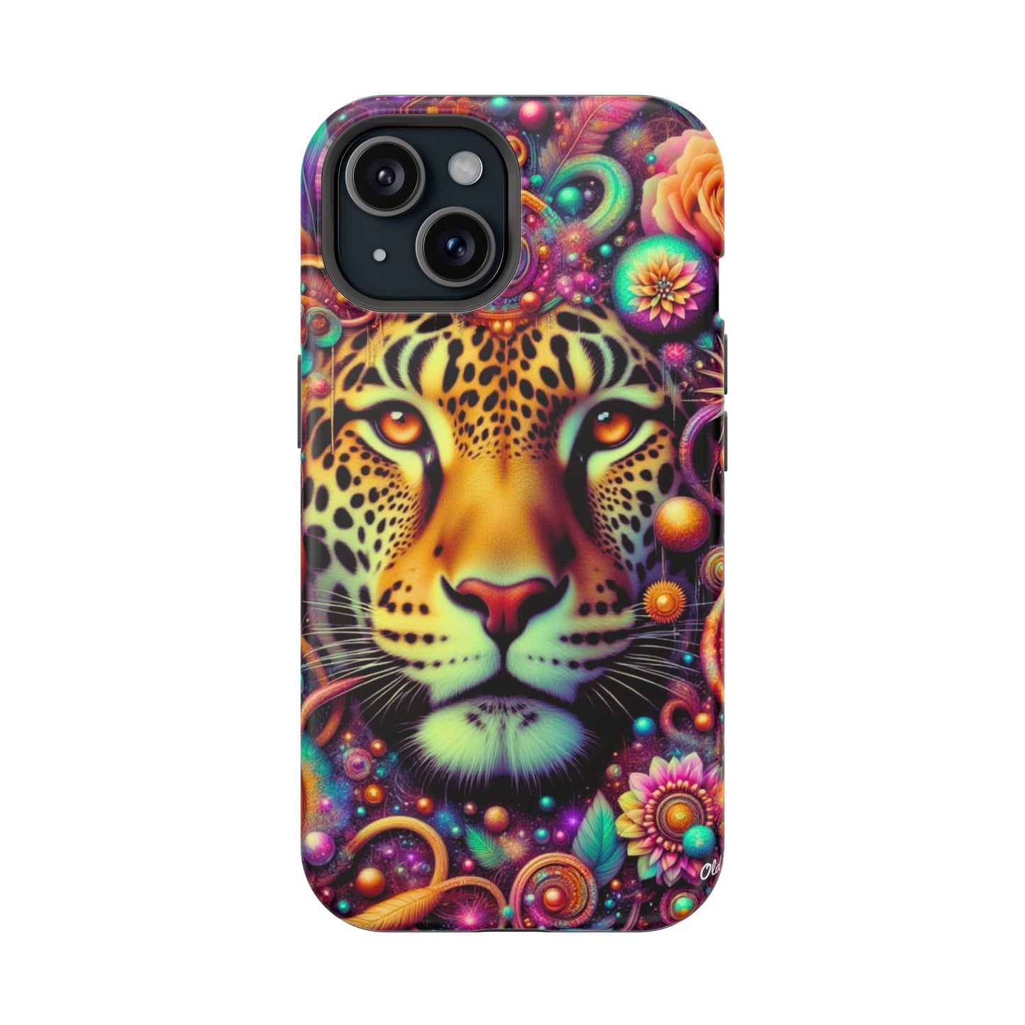 Leopard Psychedelic Phone Case — Vibrant Impact-Resistant iPhone Cover