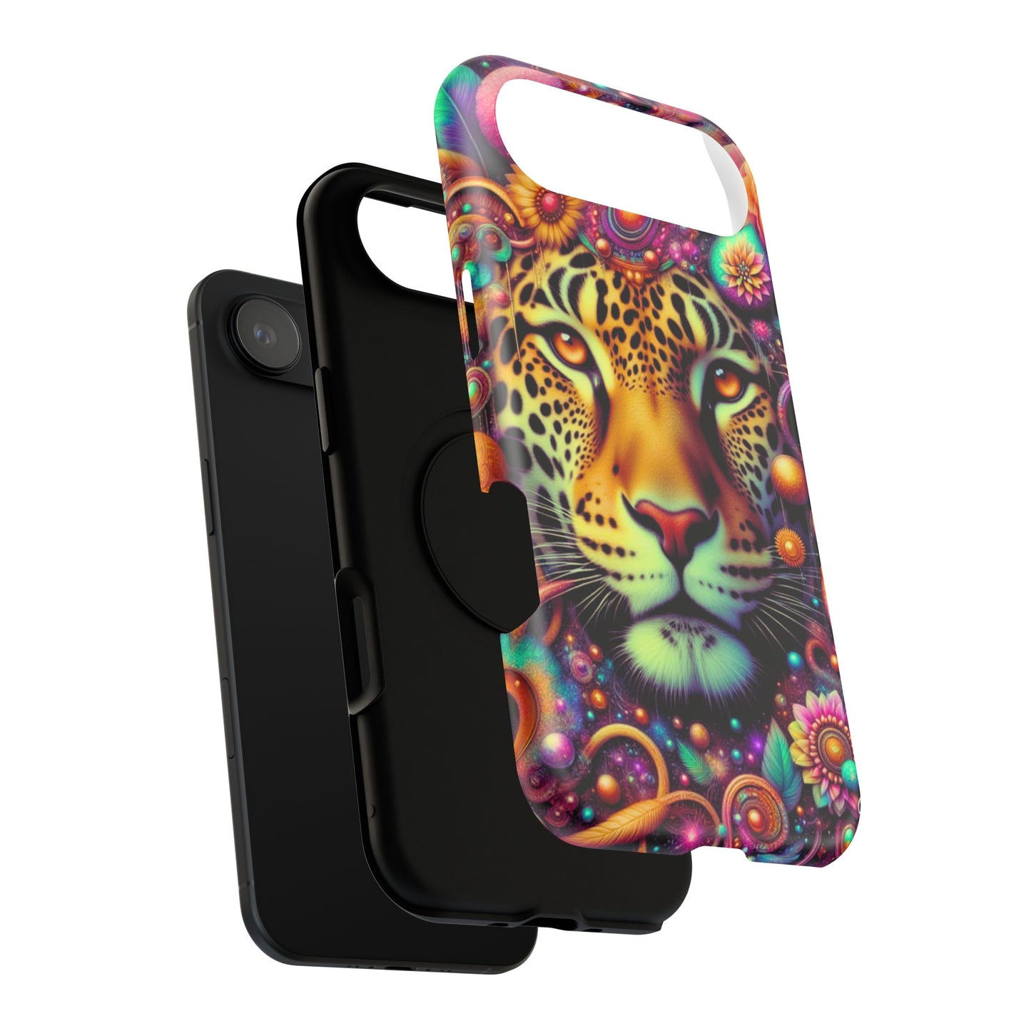 Leopard Psychedelic Phone Case — Vibrant Impact-Resistant iPhone Cover