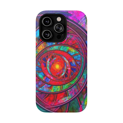 Protective Phone Case — Vibrant Abstract Mandala Impact-Resistant Design