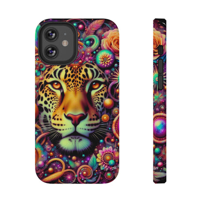 Leopard Psychedelic Phone Case — Vibrant Impact-Resistant iPhone Cover