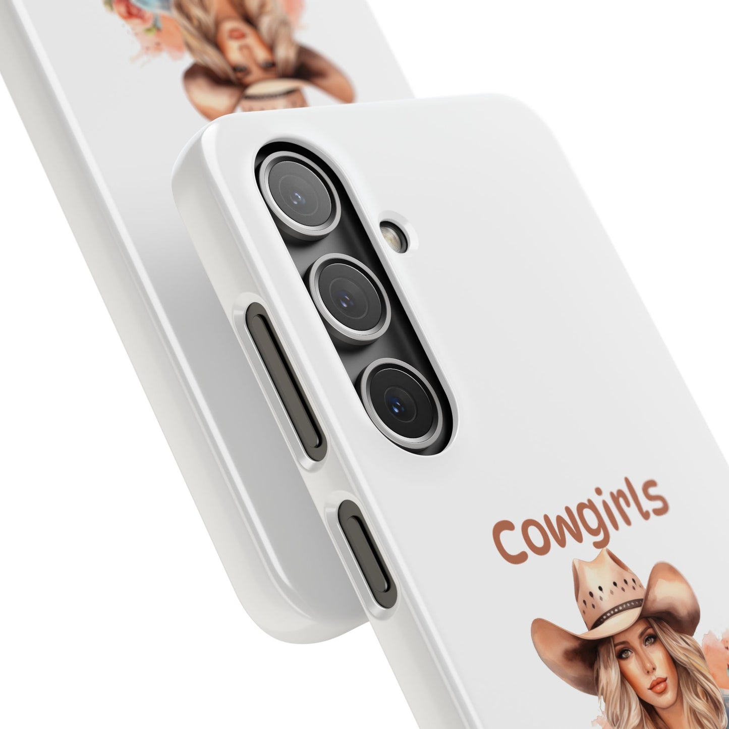 Cowgirls Phone Case — "Real Cowgirls Ride by Faith Not by Sight" Christian Western iPhone Snap Case