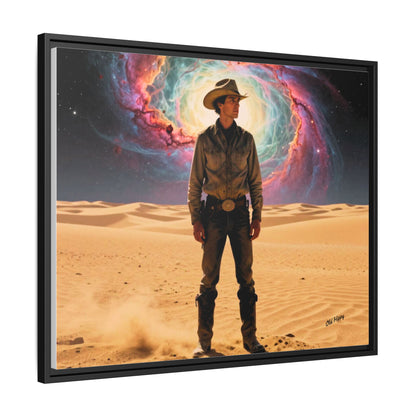 Stardust Wrangler- Framed Canvas AI Art by Old Hippy