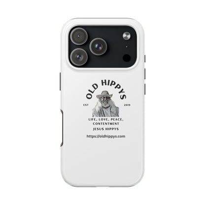 Old Hippys Phone Case — 'Life, Love, Peace, Contentment' Tough Protective Case