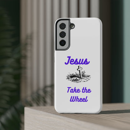 Jesus Take the Wheel Phone Case — Christian Impact-Resistant iPhone Case