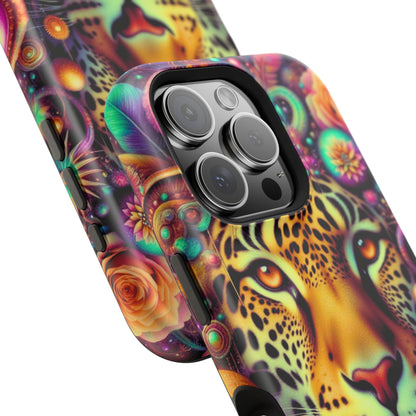 Leopard Psychedelic Phone Case — Vibrant Impact-Resistant iPhone Cover