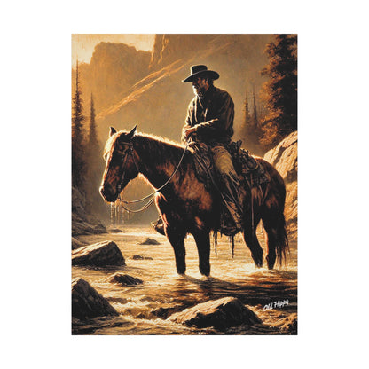 “Still Waters, Weathered Soul”  Rustic Matte Stretched Canvas