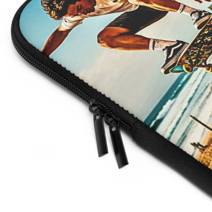Skateboarders at Venice Beach Laptop Sleeve — Vintage Surf Skateboard Design