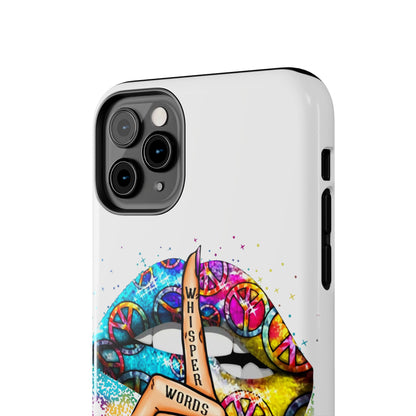 Let It Be Phone Case — Colorful Peace & 'Whisper Words of Wisdom' Design